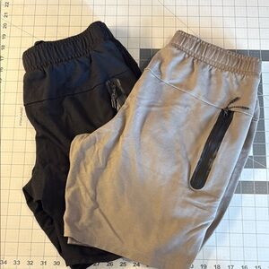 Athletic Women's Shorts - Black and Tan Size Medium 2 pk